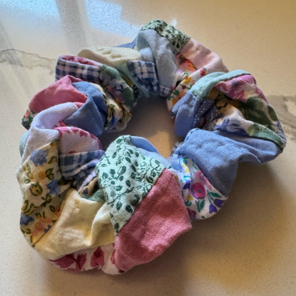 Handmade Cotton Patchwork Scrunchie